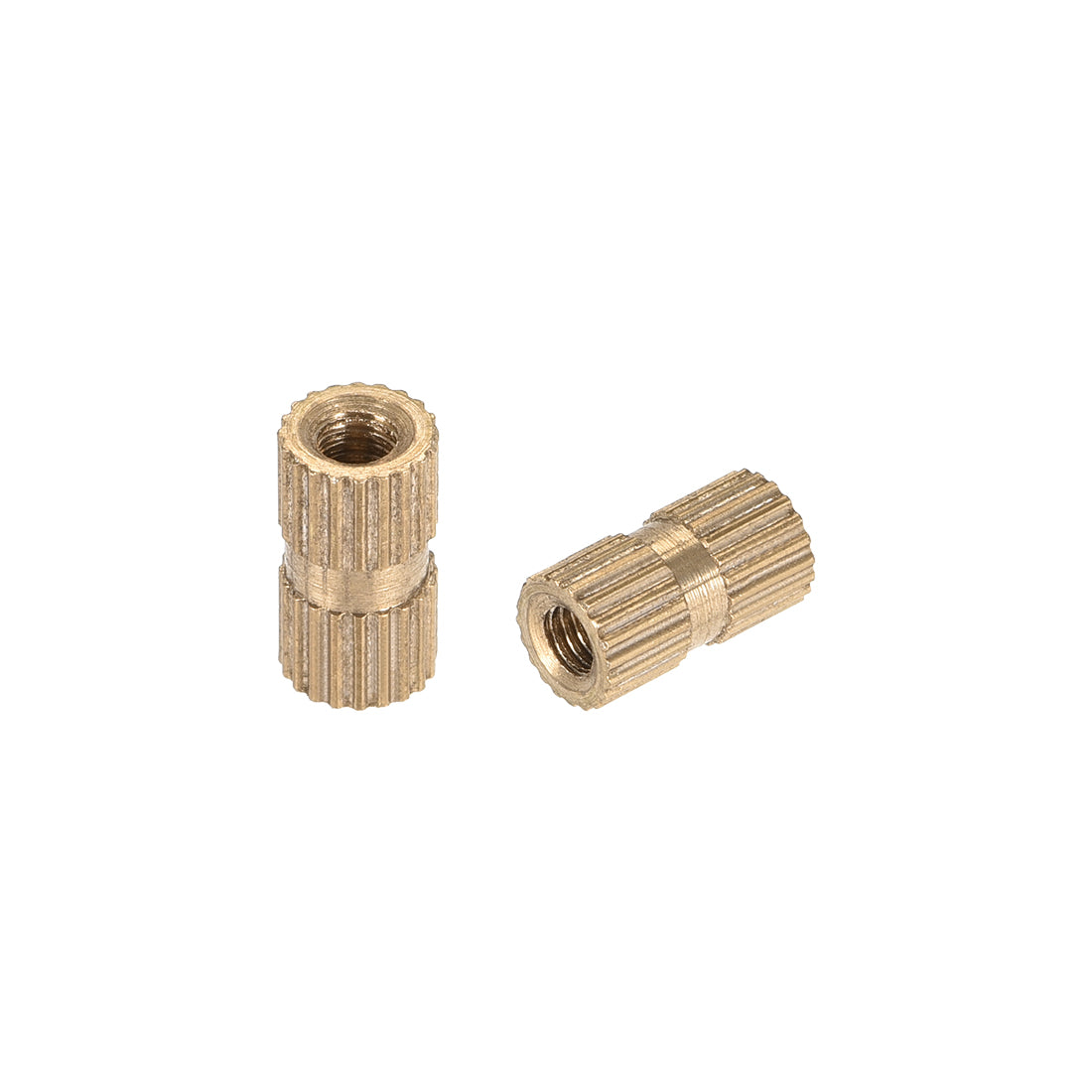 uxcell Uxcell Knurled Insert Nuts, M3 x 10mm(L) x 5mm(OD) Female Thread Brass Embedment Assortment Kit, 30 Pcs