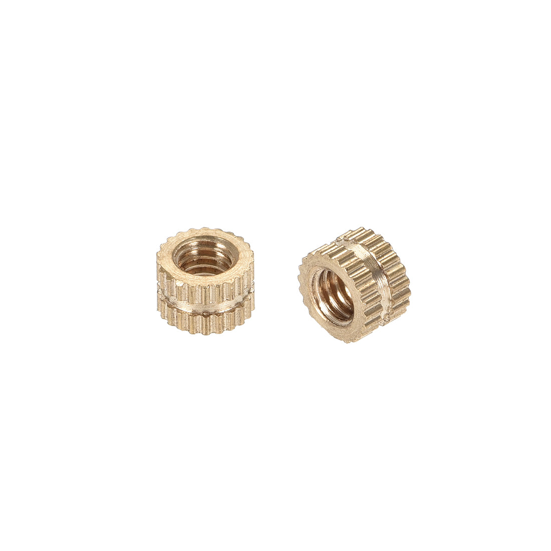 uxcell Uxcell M4 x 0.7mm Female Brass Knurled Threaded Insert Embedment Nut for 3D Printer, 100Pcs