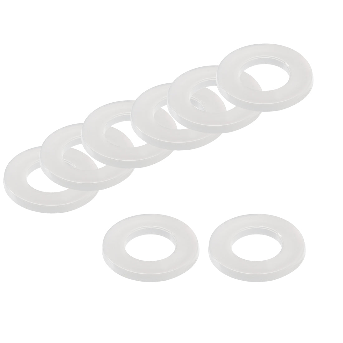 uxcell Uxcell Insulating Washer, 80Pcs 8mm x 16mm x 1.5mm White Vulcanized Fiber Washer, Insulation Gasket for Motherboard