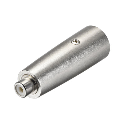 Harfington Uxcell XLR Male to RCA Female Adapter,Gender Changer - 3 Pin XLR-M to RCA-F Converter,Microphones Plug-In Audio Adapter Connector,Mic Male Plug