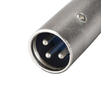 Harfington Uxcell XLR Male to 1/4" Male TRS Adapter,Gender Changer - XLR-M to 6.35mm Mono Coupler	Adapters,Microphones Mono Plug In Audio Connector,Mic Plug,Single
