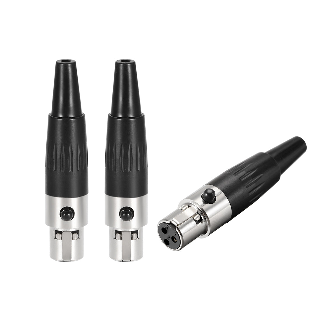 uxcell Uxcell 3pcs Mini 3-Pin XLR Female Connector,Microphone Mic Cable Plug Connector,Mic Audio Socket
