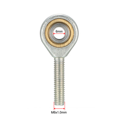 Harfington Uxcell 6mm Rod End Bearing M6x1.0mm Rod Ends Ball Joint Male Left Hand Thread