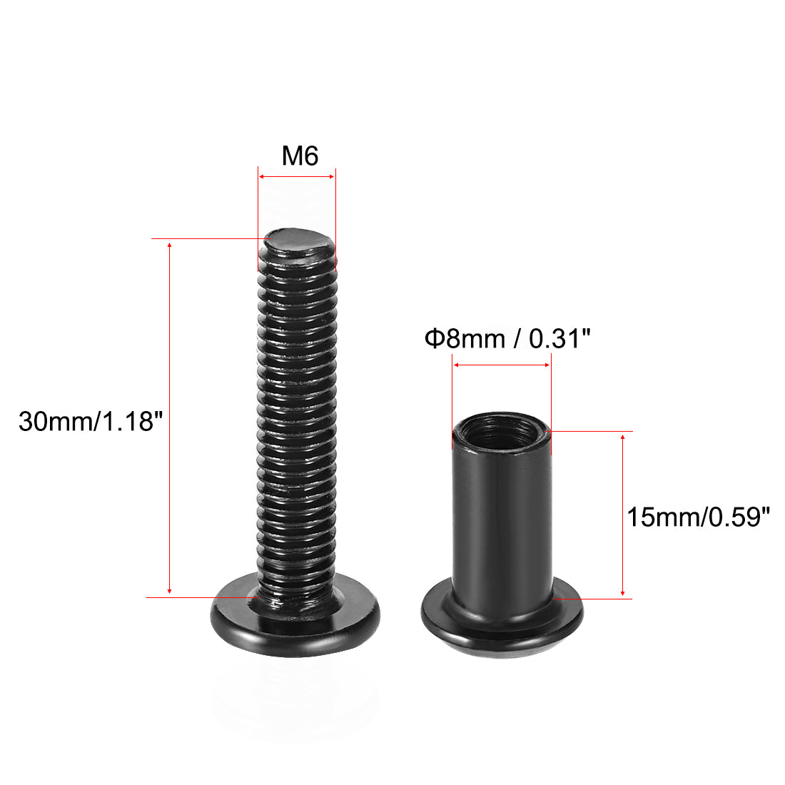 uxcell Uxcell Screw Post, Binding Bolts Leather Fastener