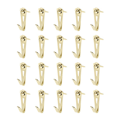 Harfington Uxcell Picture Hangers, Photo Frame Hanging Hooks Kit with Nails for Wall Mounting, Holds 38.5 lbs, 20 Pcs