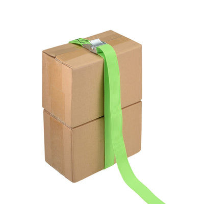 Harfington Uxcell Lashing Strap 1" x 39' Cargo Tie Down Straps with Cam Lock Buckle Up to 551lbs Green 2pcs