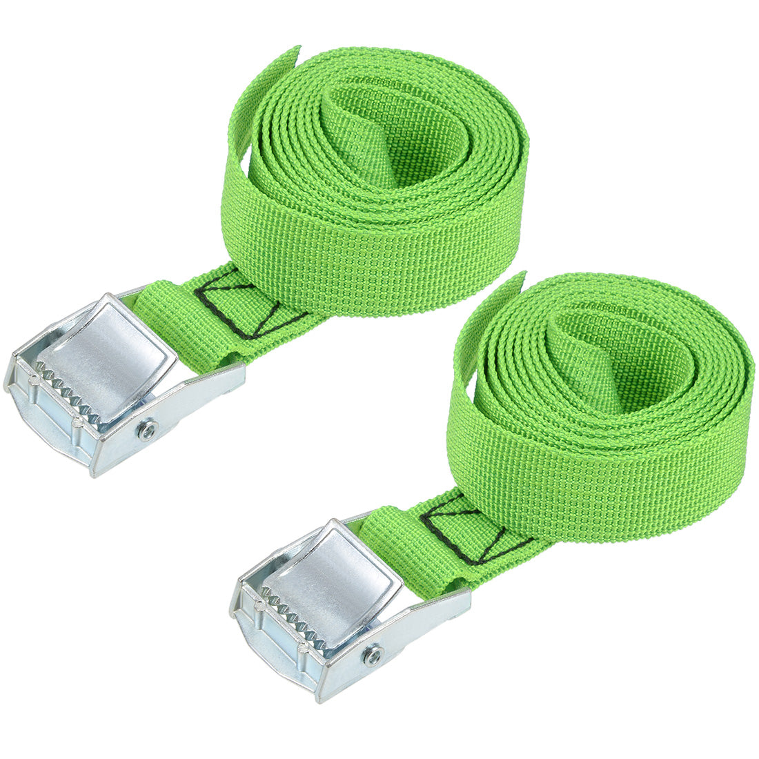uxcell Uxcell Lashing Strap 1" x 5' Cargo Tie Down Straps with Cam Lock Buckle Up to 551lbs Green 2pcs