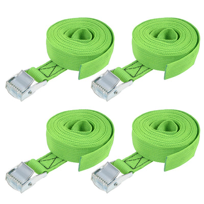 Harfington Uxcell Lashing Strap 1" x 11' Cargo Tie Down Straps with Cam Lock Buckle Up to 551lbs Green 4pcs