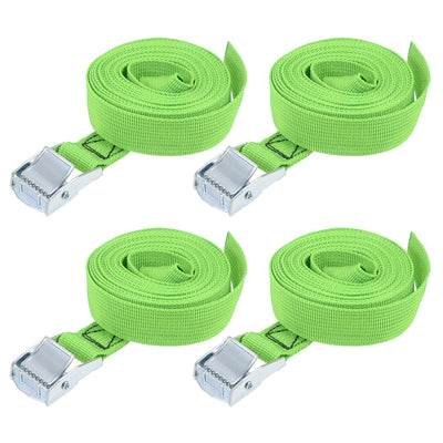 Harfington Uxcell Lashing Strap 1" x 10' Cargo Tie Down Straps with Cam Lock Buckle Up to 551lbs Green 4pcs