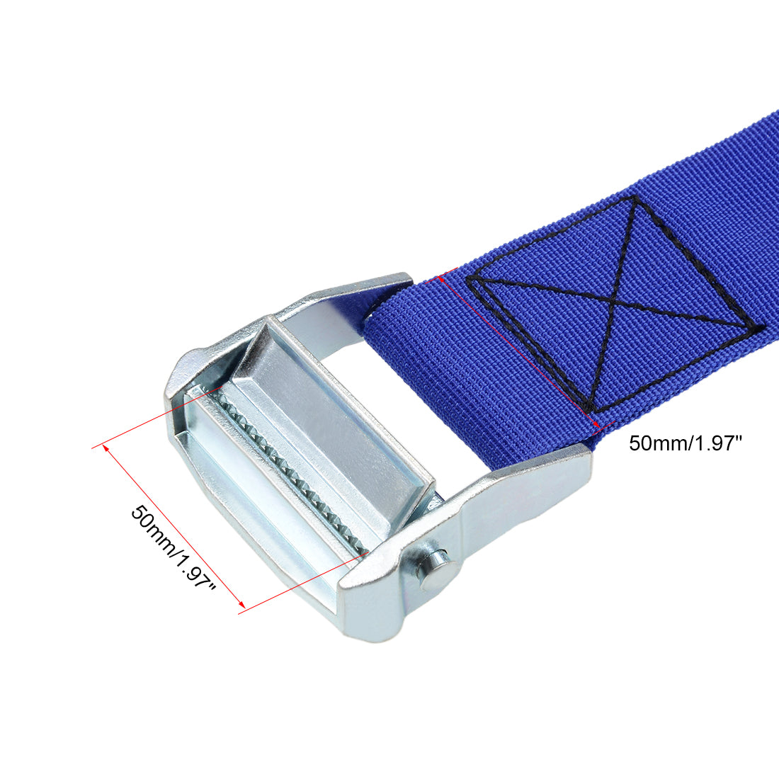 uxcell Uxcell 2.5M x 5cm Lashing Strap Cargo Tie Down Straps w Cam Lock Buckle 500Kg Work Load, Blue, 2Pcs