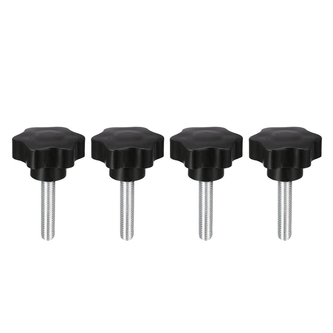 uxcell Uxcell Clamping Screw Knob Plum Hex Shaped Grips Star Knob Male Thread 4pcs