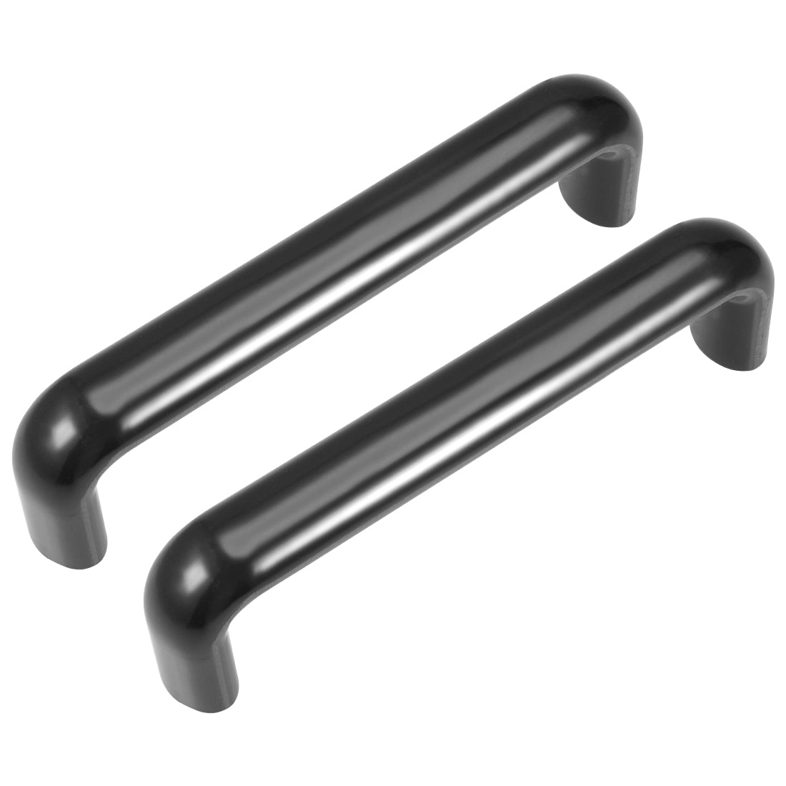 uxcell Uxcell Bakelite Pulls Handles 200mm Hole Centers Black for Industrial Machine 2Pcs