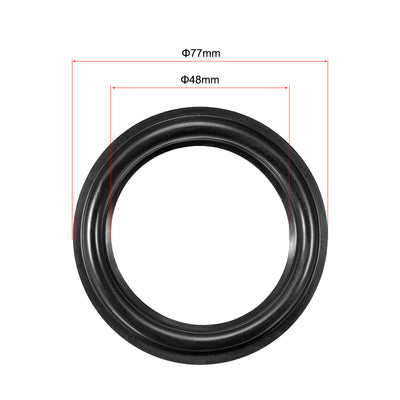 Harfington Uxcell 75mm Speaker Rubber Edge Surround Rings Replacement Parts for Speaker Repair or DIY