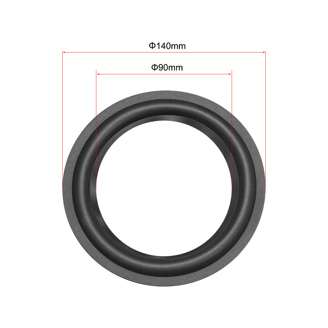 uxcell Uxcell 5.5" 5.5 Inch Speaker Rubber Edge Surround Rings Replacement Part for Speaker Repair or DIY