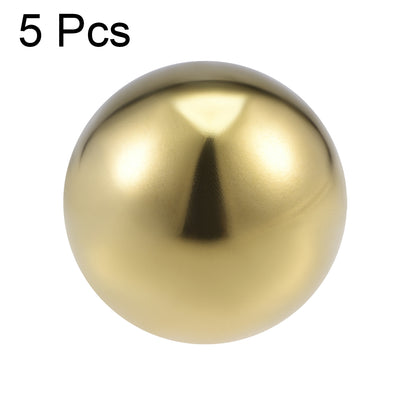 Harfington Uxcell 25mm 201 Stainless Steel Hollow Ball for Home Garden Decoration Gold Tone 5pcs