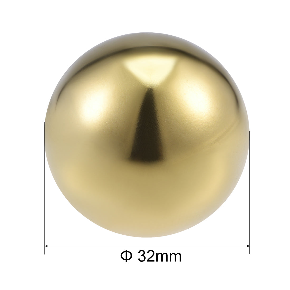 uxcell Uxcell 32mm 201 Stainless Steel Hollow Ball for Home Garden Decoration Gold Tone 5pcs