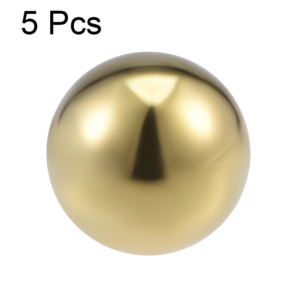uxcell Uxcell 32mm 201 Stainless Steel Hollow Ball for Home Garden Decoration Gold Tone 5pcs