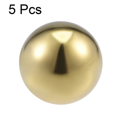 Harfington Uxcell 32mm 201 Stainless Steel Hollow Ball for Home Garden Decoration Gold Tone 5pcs