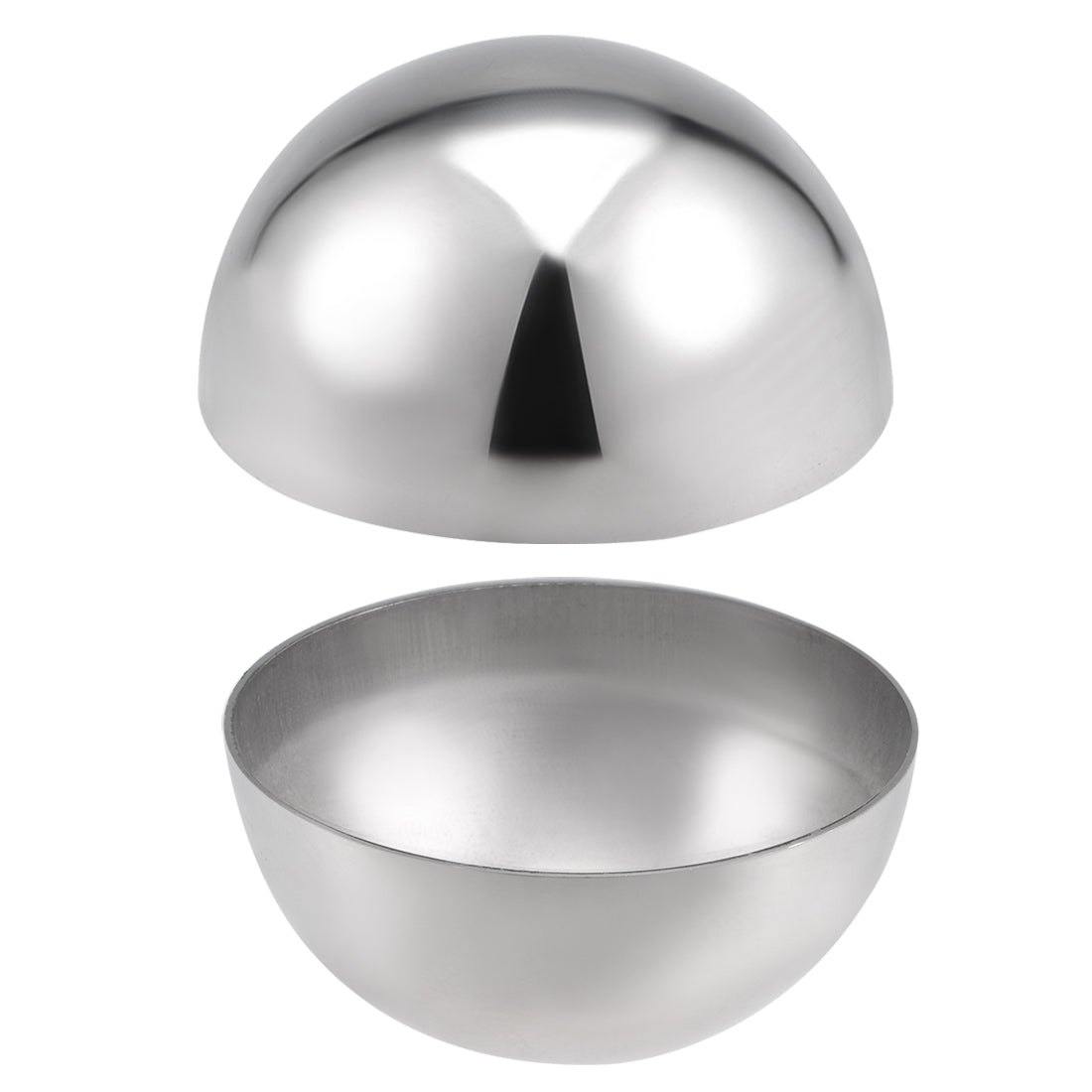 uxcell Uxcell 63mm(2.48") Dia. Decorative Hollow Half Cap Ball 304 Stainless Steel for Staircase Handrail Post 2pcs