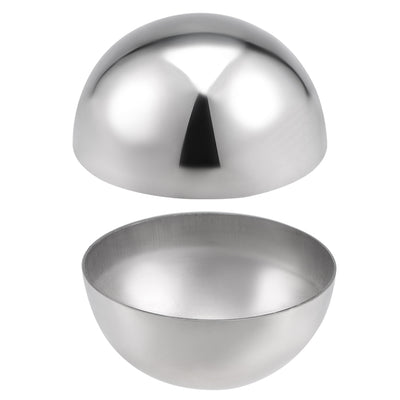 Harfington Uxcell 63mm(2.48") Dia. Decorative Hollow Half Cap Ball 304 Stainless Steel for Staircase Handrail Post 2pcs