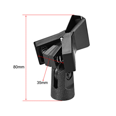 Harfington Uxcell Universal Microphone Mic Clip Holder for 40mm Mic Stand Handheld  15mm Thread Dia