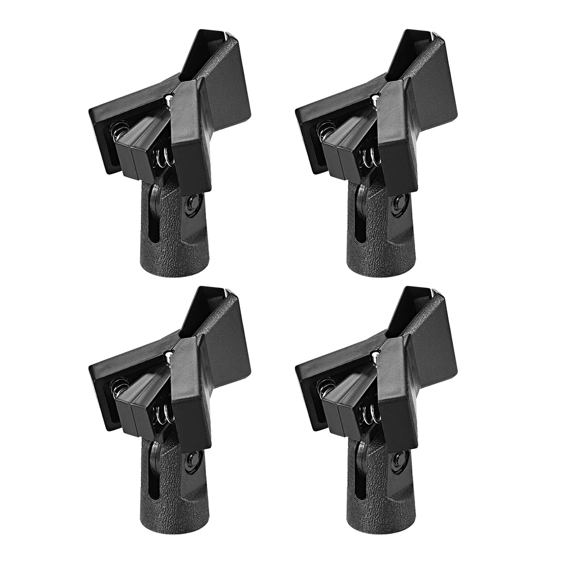 uxcell Uxcell 4Pcs Universal Microphone Mic Clip Holder for 40mm Mic Stand Handheld  15mm Thread Dia