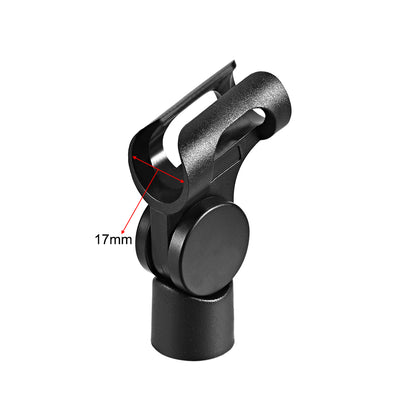 Harfington Uxcell 2Pcs Universal Microphone Mic Clip Holder for 17mm Mic Stand Handheld  15mm Thread Dia