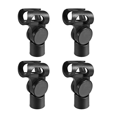 Harfington Uxcell 4Pcs Universal Microphone Mic Clip Holder for 17mm Mic Stand Handheld  15mm Thread Dia