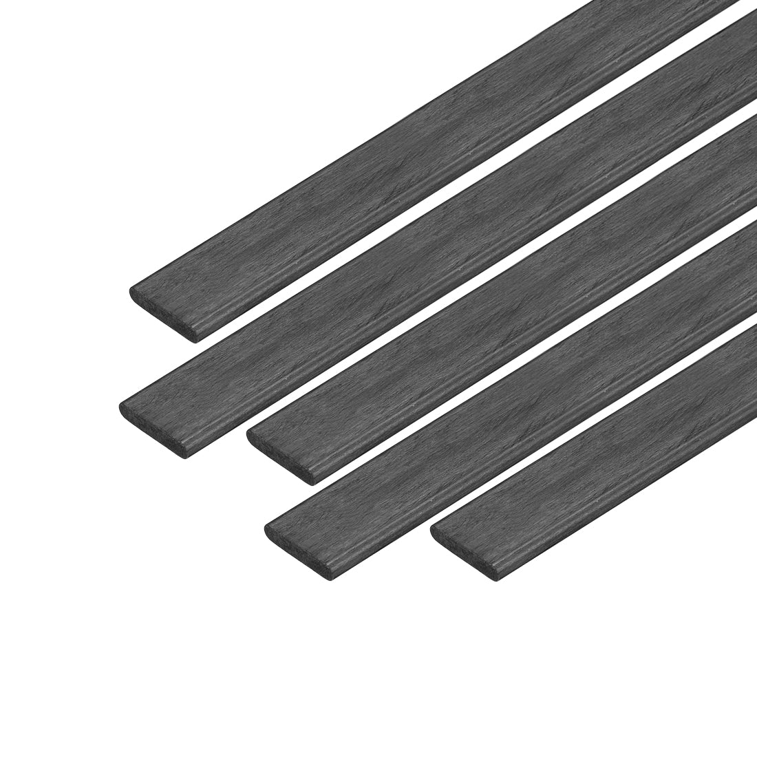 uxcell Uxcell Carbon Fiber Strip Bars 2x10mm 200mm Length Pultruded Carbon Fiber Strips for Kites, RC Airplane 5 Pcs