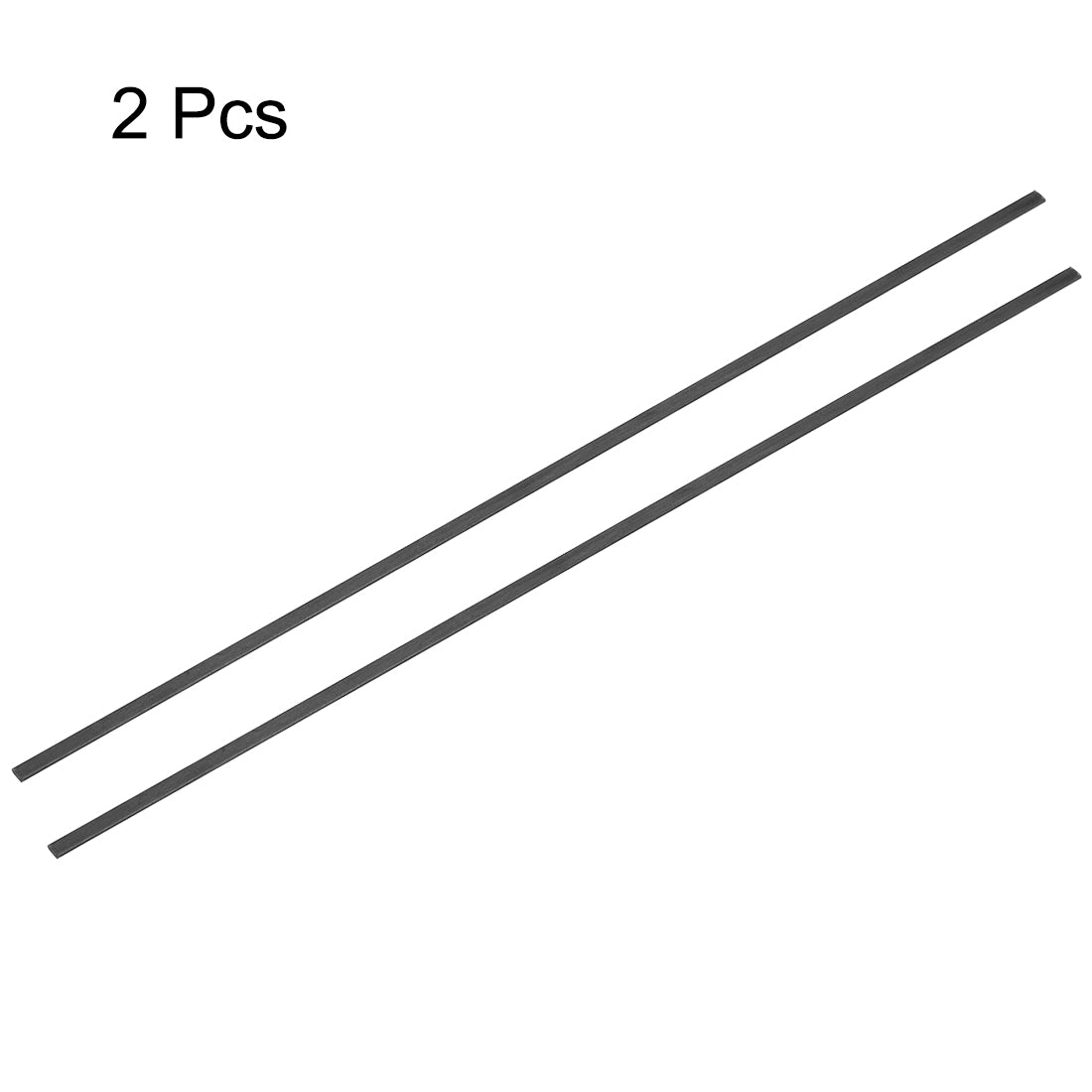 uxcell Uxcell Carbon Fiber Strip Bars 1x3mm 600mm Length Pultruded Carbon Fiber Strips for Kites, RC Airplane 2 Pcs