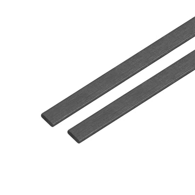 Harfington Uxcell Carbon Fiber Strip Bars 1x3mm 600mm Length Pultruded Carbon Fiber Strips for Kites, RC Airplane 2 Pcs