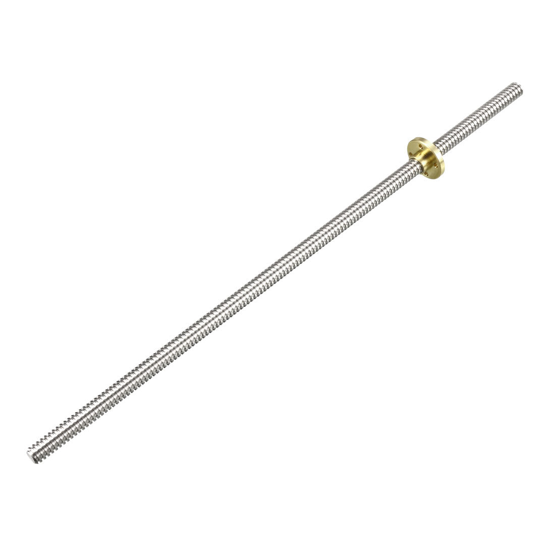 uxcell Uxcell 300mm T8 Pitch 2mm Lead 4mm Lead Screw Rod with Copper Nut for 3D Printer