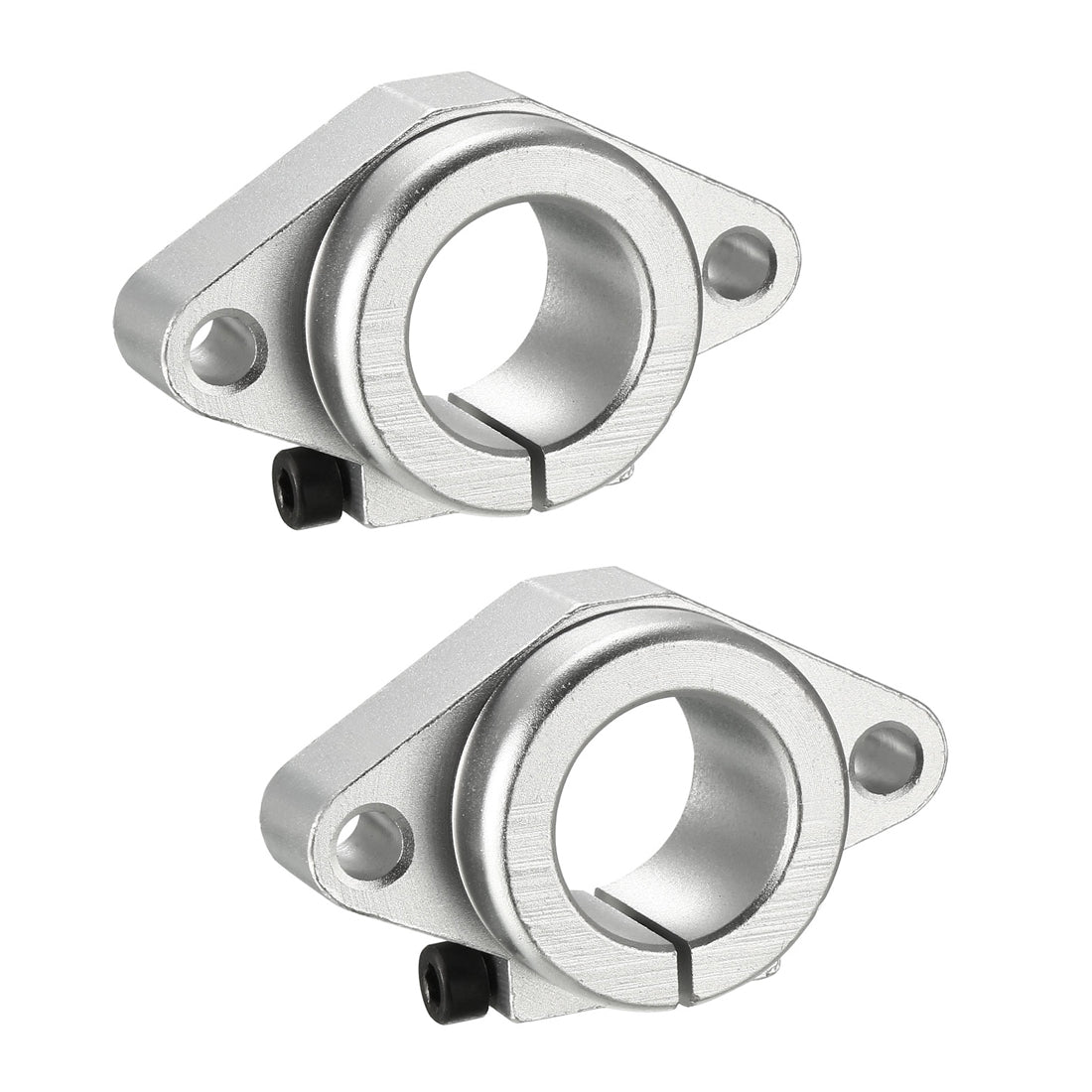 uxcell Uxcell 2PCS SHF25 Aluminum Linear Motion Rail Clamping Rod Rail Guide Support for 25mm Diameter Shaft