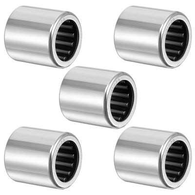 Harfington Uxcell TA1725 Needle Roller Bearings, Drawn Cup Open End, 17mm Bore 24mm OD 25mm Width 5pcs