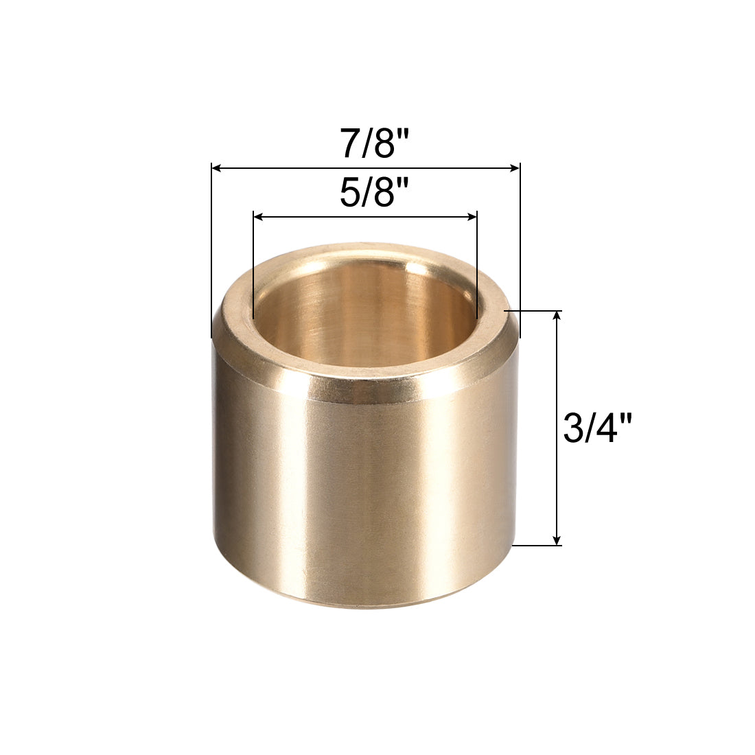 uxcell Uxcell Bearing Sleeve Length Self-Lubricating Sintered Bronze Bushing