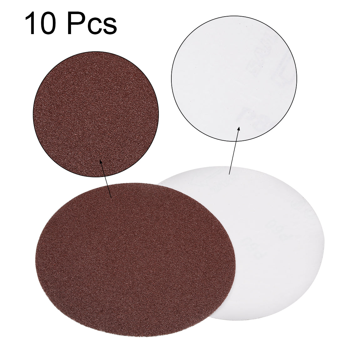 uxcell Uxcell 6-inch 60-Grits PSA Sanding Disc, Adhesive-Backed Sanding Sheets Aluminum Oxide Sandpaper for Random Orbital Sander 10pcs
