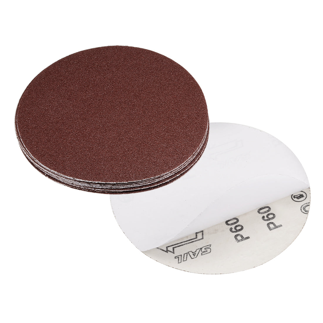 uxcell Uxcell 6-inch 60-Grits PSA Sanding Disc, Adhesive-Backed Sanding Sheets Aluminum Oxide Sandpaper for Random Orbital Sander 10pcs