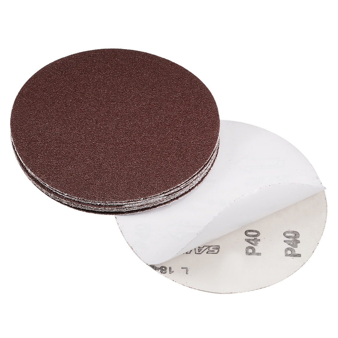 uxcell Uxcell 6-inch 40-Grits PSA Sanding Disc, Adhesive-Backed Sanding Sheets Aluminum Oxide Sandpaper for Random Orbital Sander 10pcs