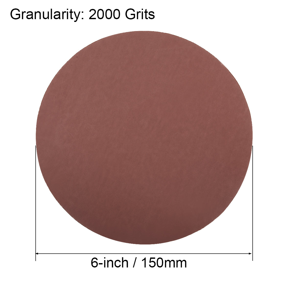 uxcell Uxcell 6-inch 2000-Grits PSA Sanding Disc, Adhesive-Backed Sanding Sheets Aluminum Oxide Sandpaper for Random Orbital Sander 10pcs