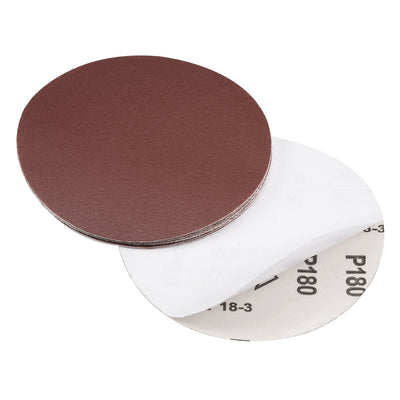Harfington Uxcell 6-inch 180-Grits PSA Sanding Disc, Adhesive-Backed Sanding Sheets Aluminum Oxide Sandpaper for Random Orbital Sander 10pcs