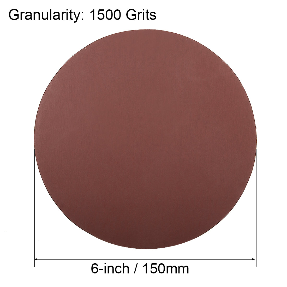 uxcell Uxcell 6-inch 1500-Grits PSA Sanding Disc, Adhesive-Backed Sanding Sheets Aluminum Oxide Sandpaper for Random Orbital Sander 10pcs