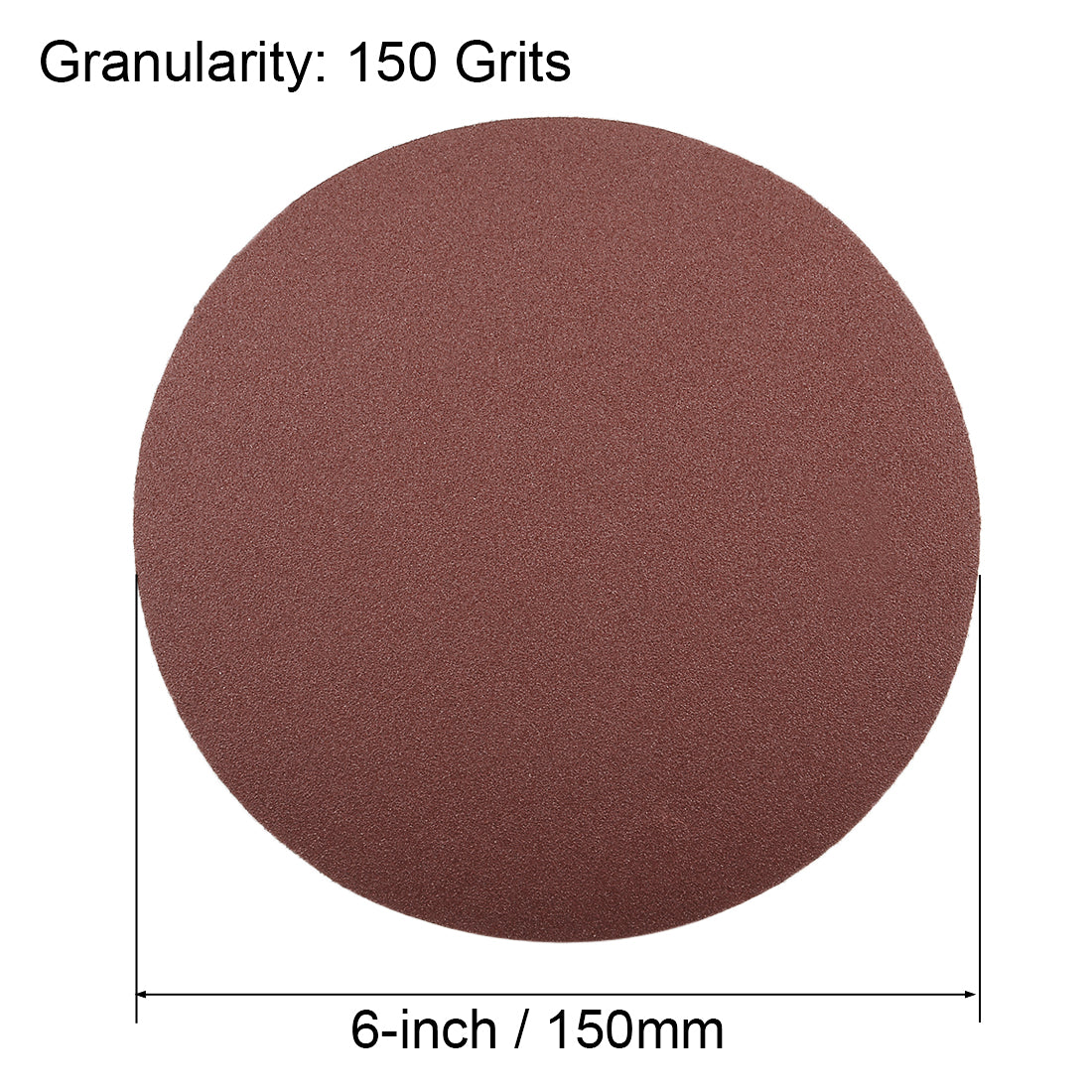 uxcell Uxcell 6-inch 150-Grits PSA Sanding Disc, Adhesive-Backed Sanding Sheets Aluminum Oxide Sandpaper for Random Orbital Sander 10pcs