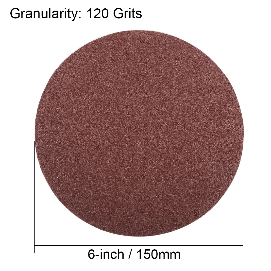 uxcell Uxcell 6-inch 120-Grits PSA Sanding Disc, Adhesive-Backed Sanding Sheets Aluminum Oxide Sandpaper for Random Orbital Sander 5pcs
