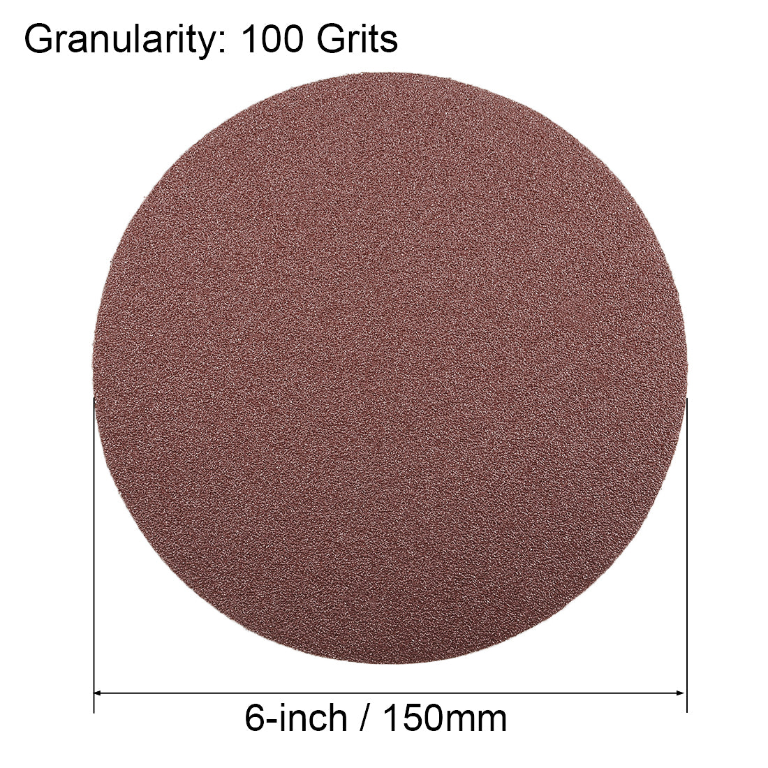 uxcell Uxcell 6-inch 100-Grits PSA Sanding Disc, Adhesive-Backed Sanding Sheets Aluminum Oxide Sandpaper for Random Orbital Sander 10pcs