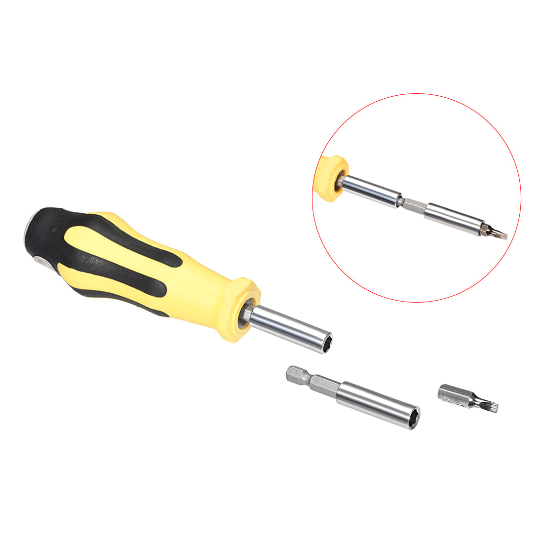 uxcell Uxcell Extension Extend Socket Drill Bit Holder Magnetic Hex Screwdriver Power Tools ,2.4-inch Length,1/4''-Hexagon Drill