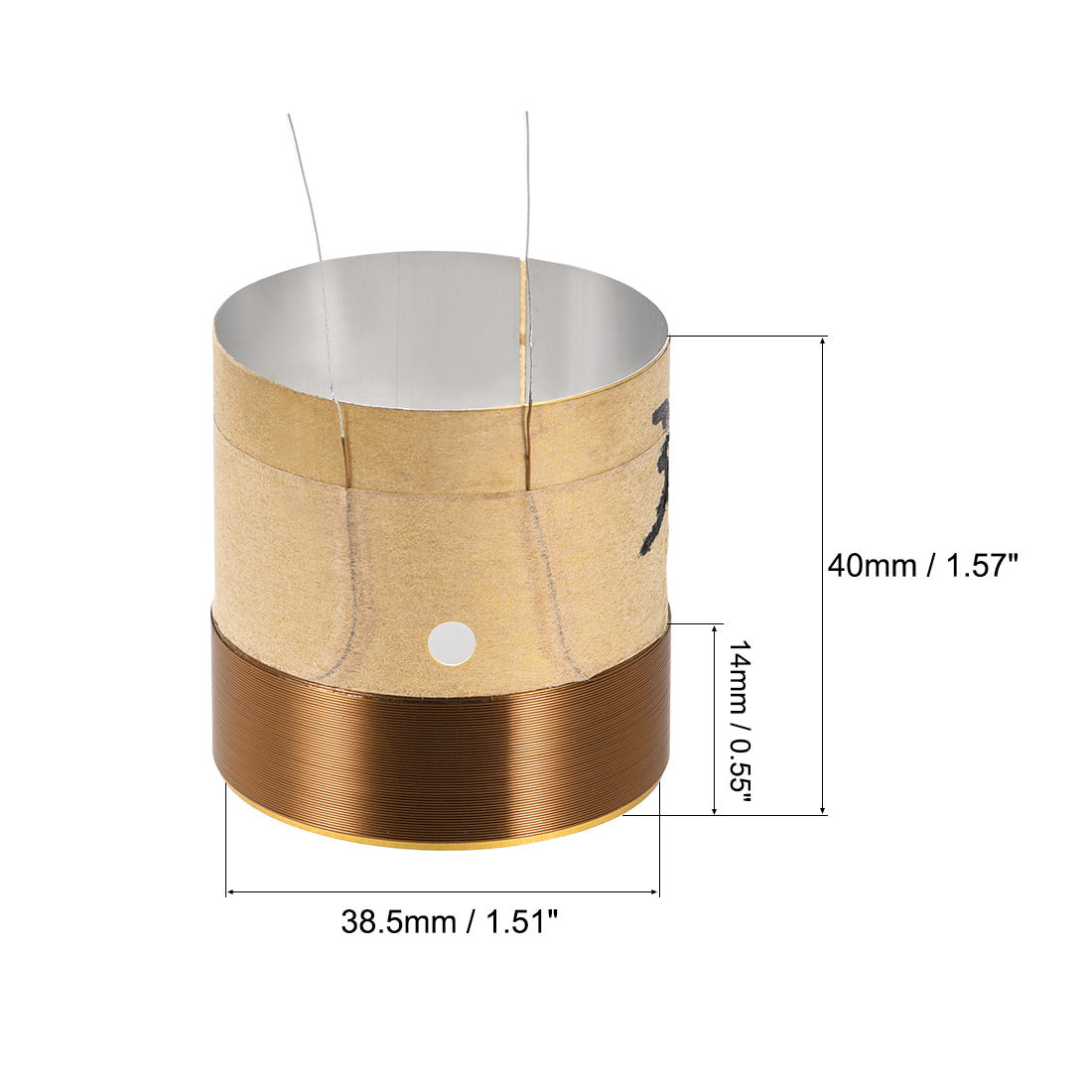 uxcell Uxcell 38.5mm 1.5" Woofer Voice Coil 2 Layers Round Copper Wire Bass Speaker Audio Replacement