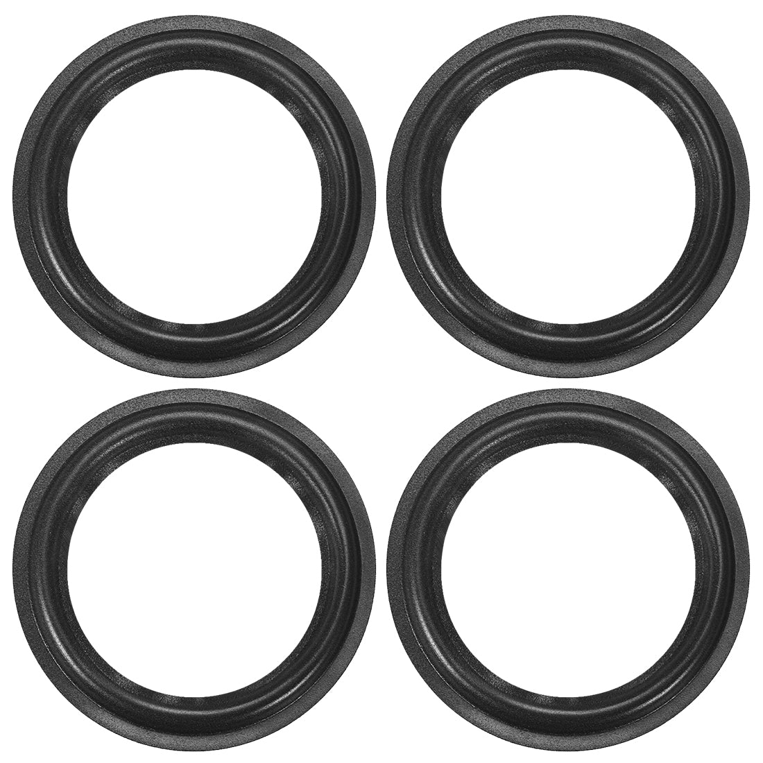 uxcell Uxcell 5"Inch Speaker Foam Edge Folding Ring  Horn Replacement Parts for Speaker Black 4Pcs