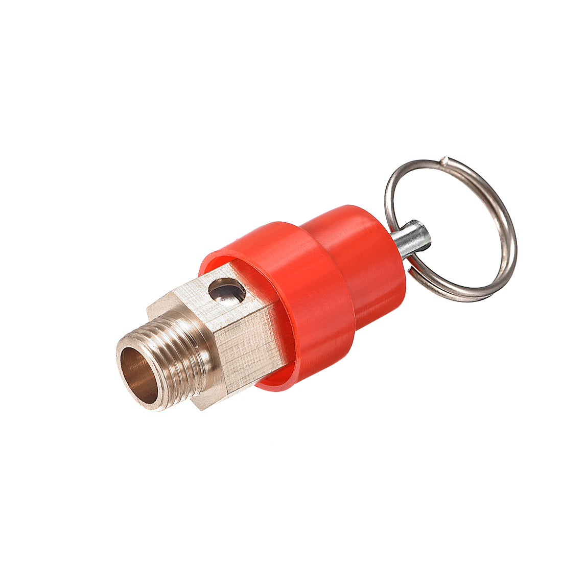 uxcell Uxcell Air Compressor Pressure Relief Valve Release G 1/8 Male Threaded 115 PSI Set Pressure Red Hat