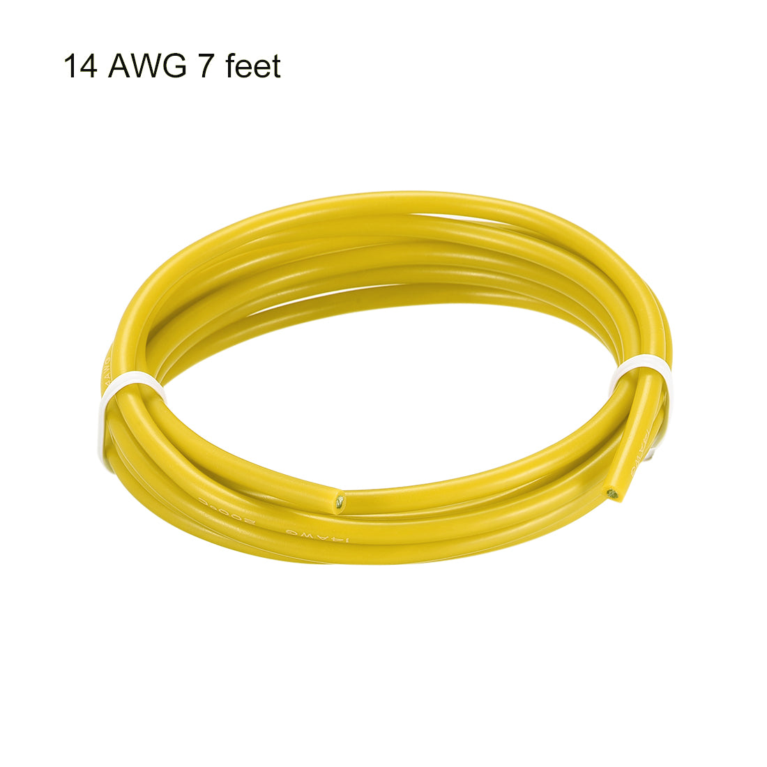 uxcell Uxcell Silicone Wire 14 AWG Electric Wire Strands of Tinned Copper Wire 7 ft Yellow