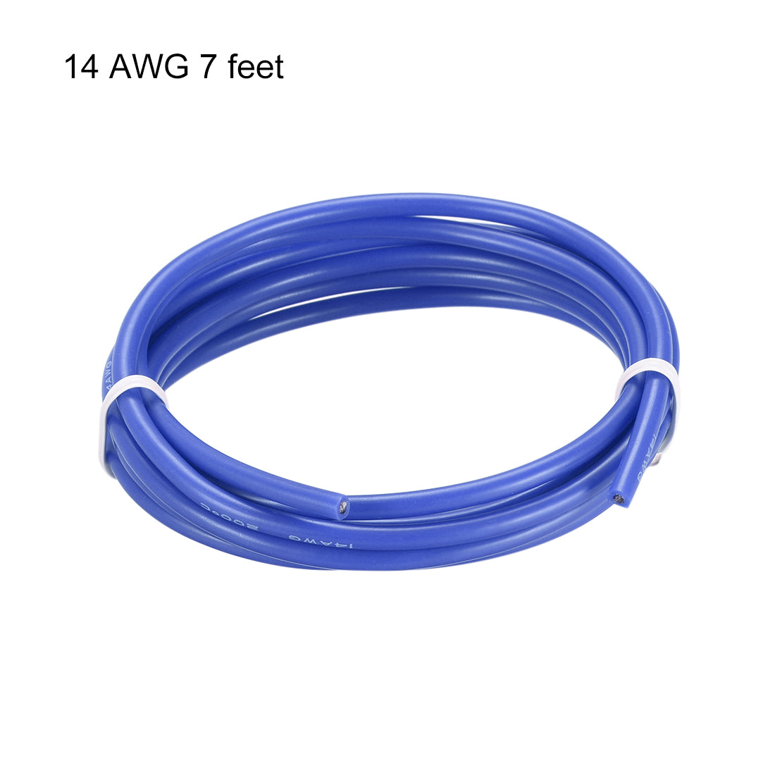 uxcell Uxcell Silicone Wire 14 AWG Electric Wire Strands of Tinned Copper Wire 7 ft Blue